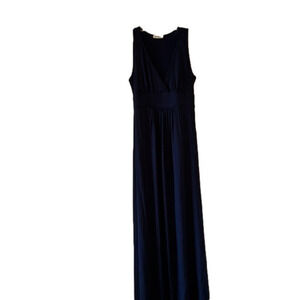 Loveappella Women’s navy blue long dress size medium length 54 inches NWOT